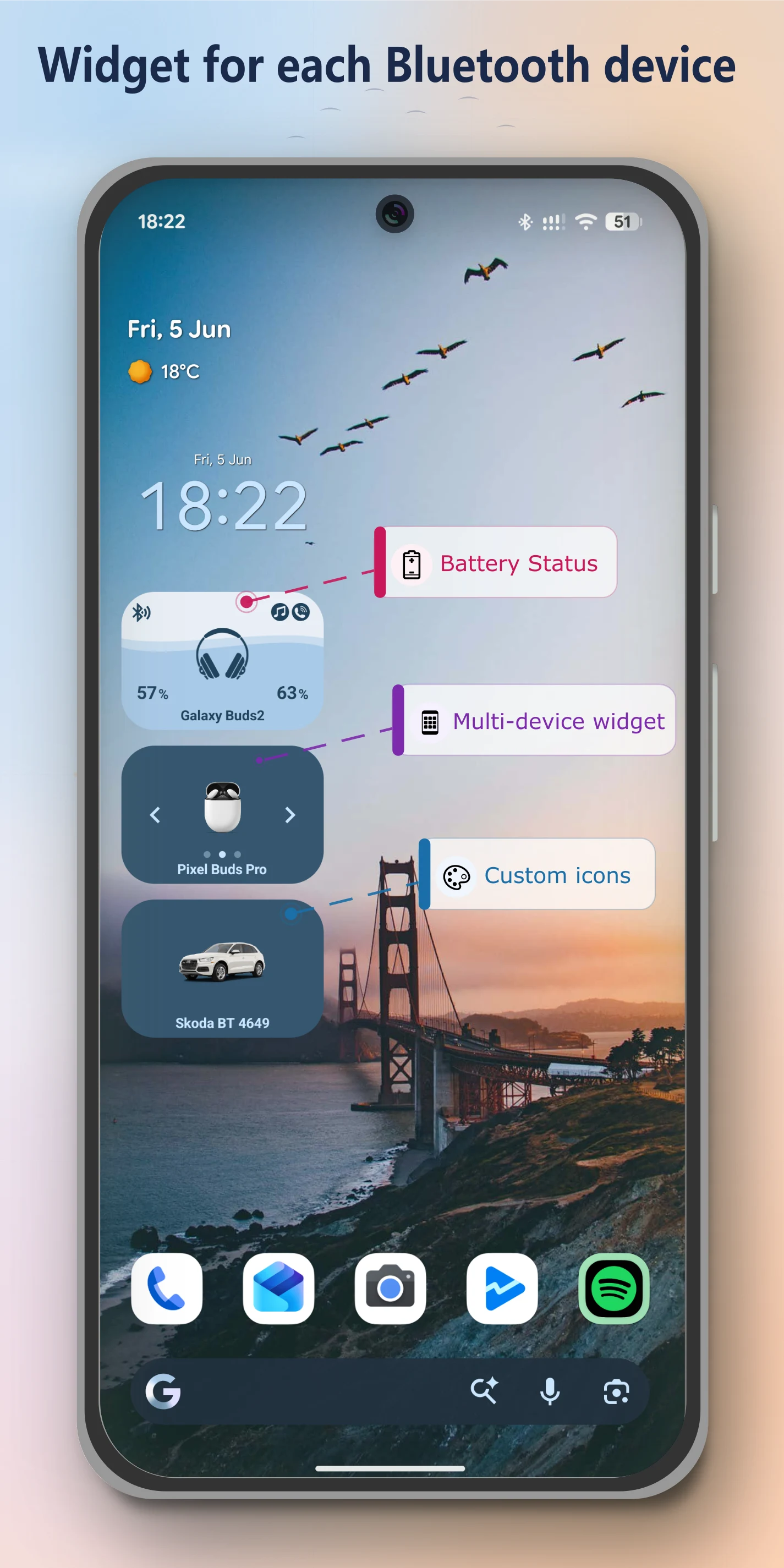 Bluetooth Audio Connect Widget screenshot