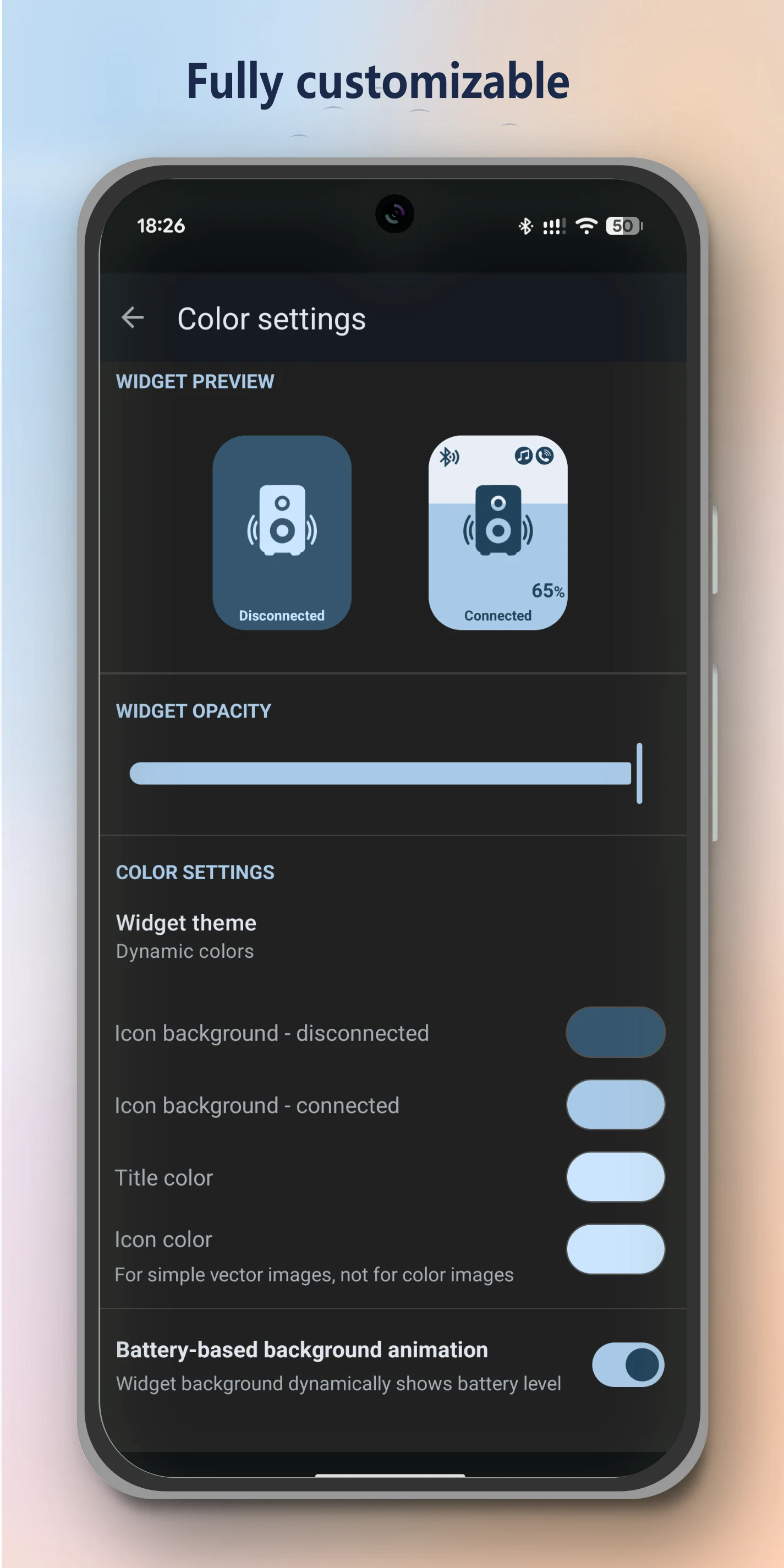 Bluetooth Audio Connect Widget screenshot